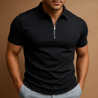 Slim Fit Men's Polo Shirt with Zipper | Modern Casual or Active Wear