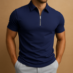Slim Fit Men's Polo Shirt with Zipper | Modern Casual or Active Wear