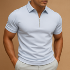 Slim Fit Men's Polo Shirt with Zipper | Modern Casual or Active Wear
