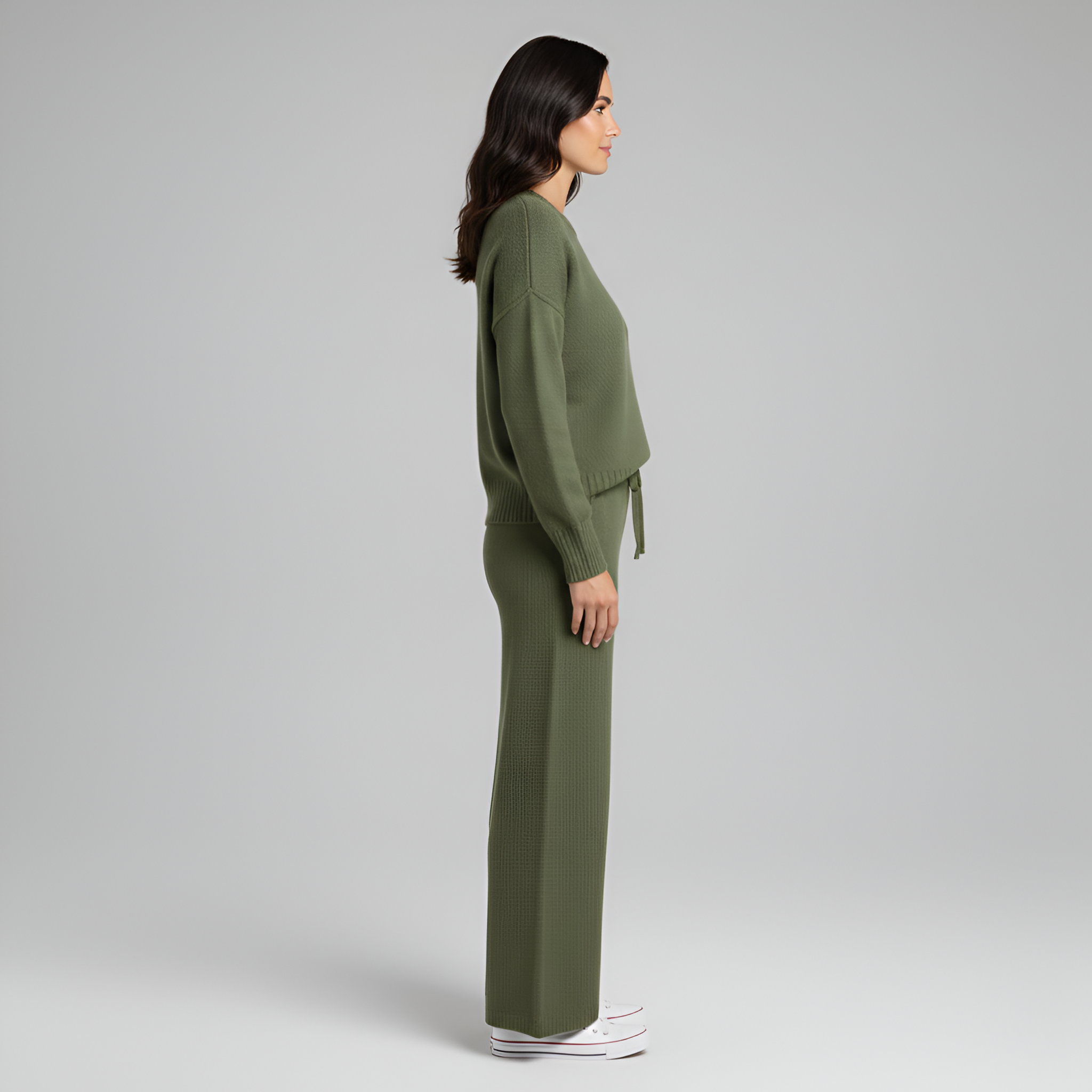 Soft Knit Women's Loungewear Set - Comfortable Casual Home Outfit