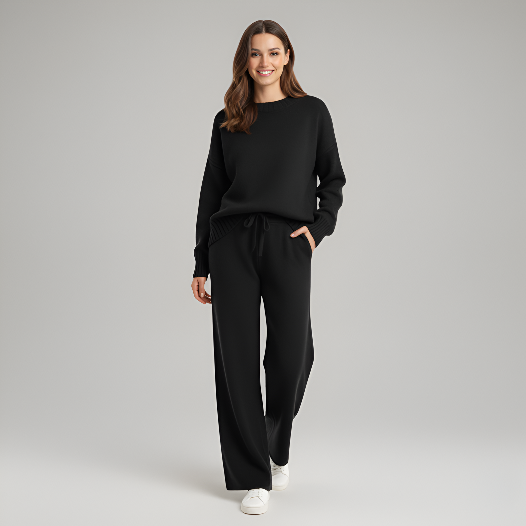 Soft Knit Women's Loungewear Set - Comfortable Casual Home Outfit