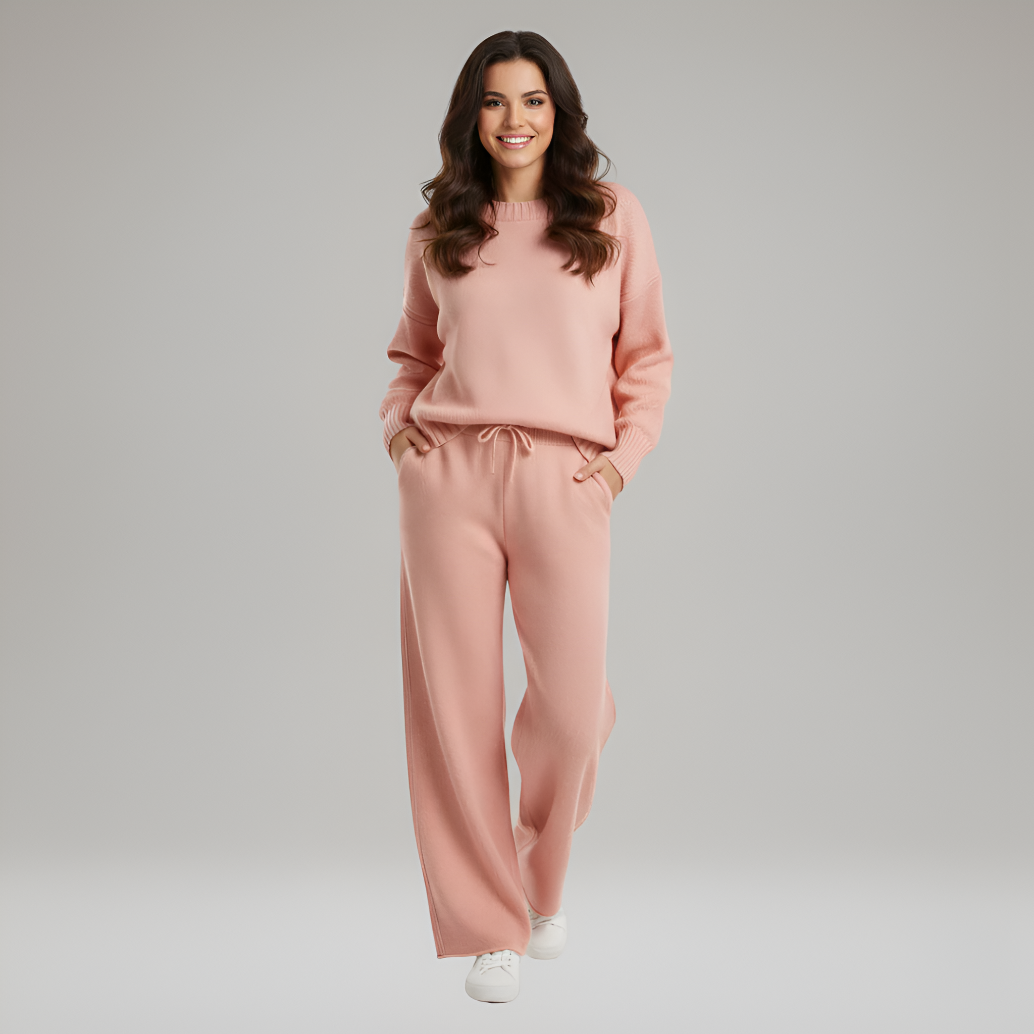 Soft Knit Women's Loungewear Set - Comfortable Casual Home Outfit