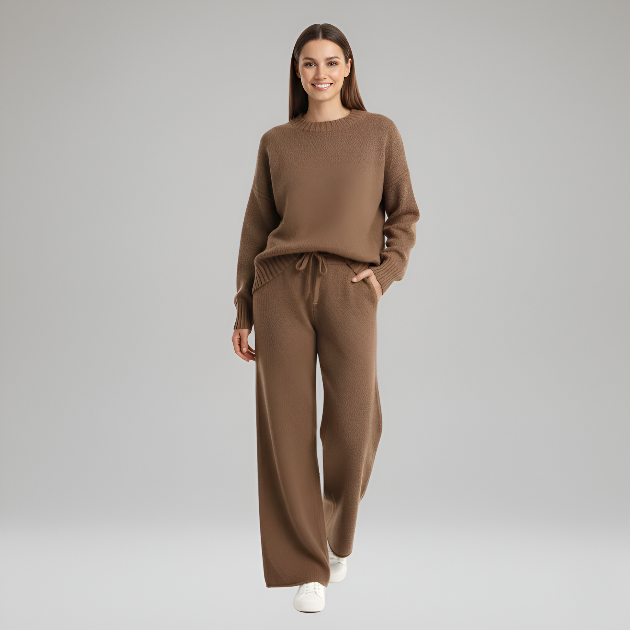 Soft Knit Women's Loungewear Set - Comfortable Casual Home Outfit