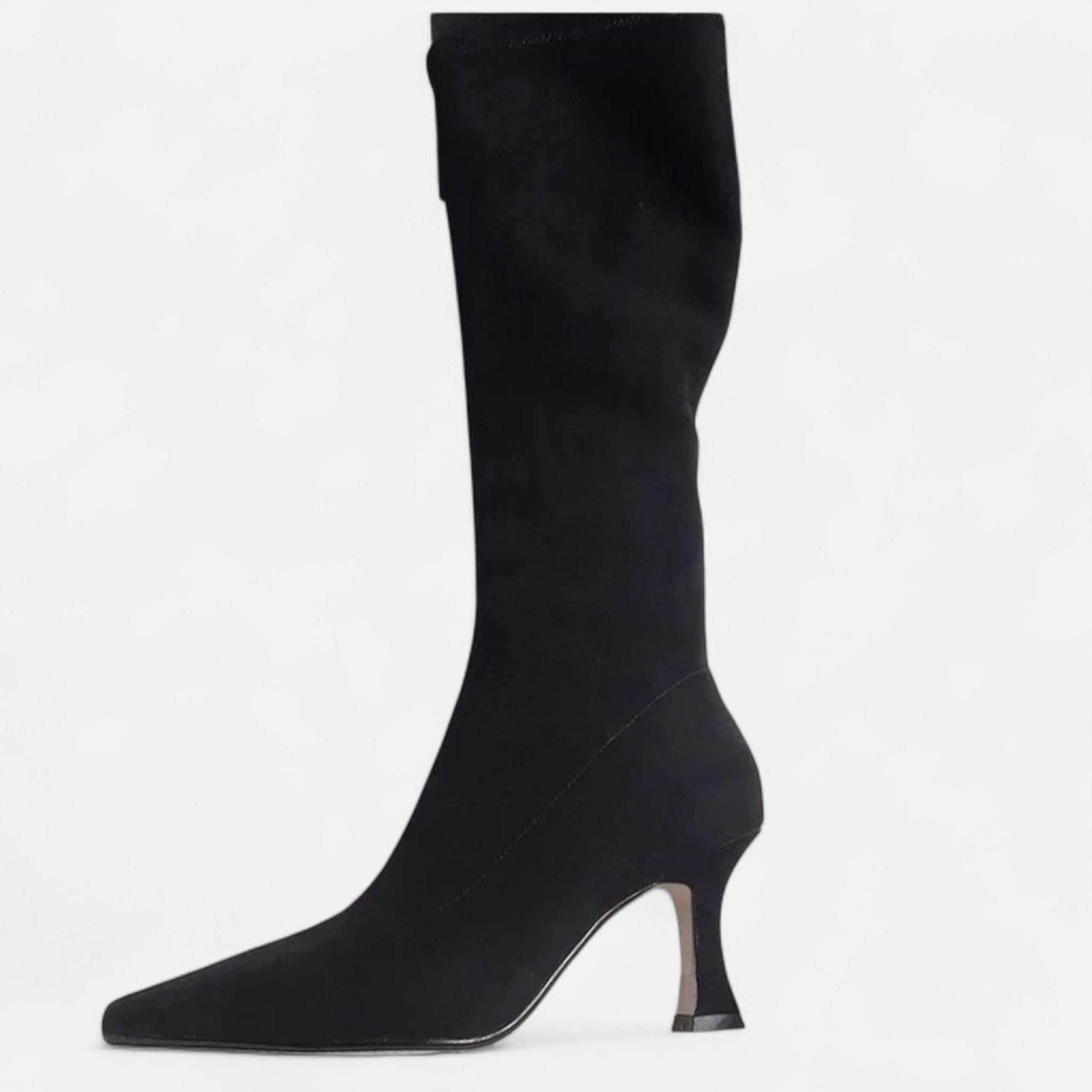 Suede Thigh-High Heeled Boots for Women | Stylish Footwear for Dressy Occasions