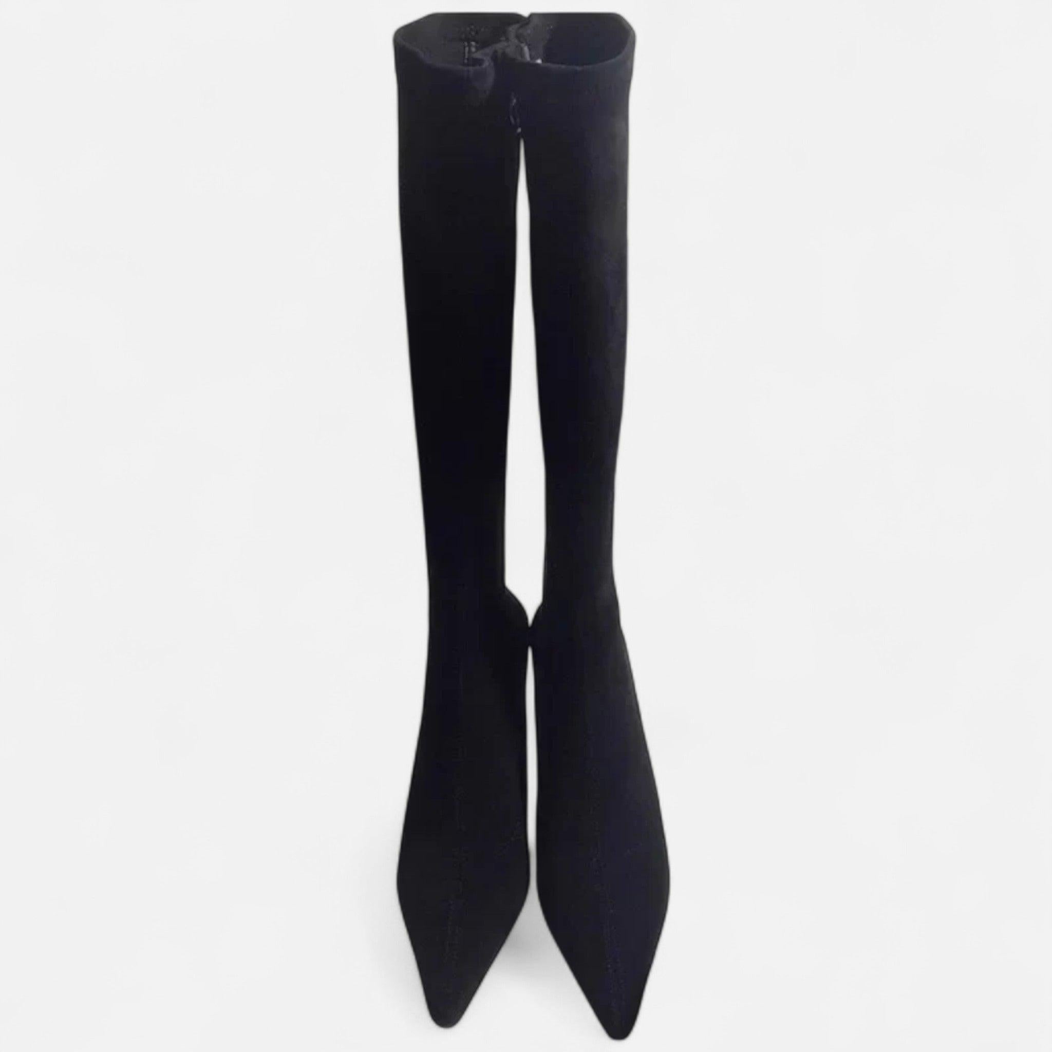 Suede Thigh-High Heeled Boots for Women | Stylish Footwear for Dressy Occasions