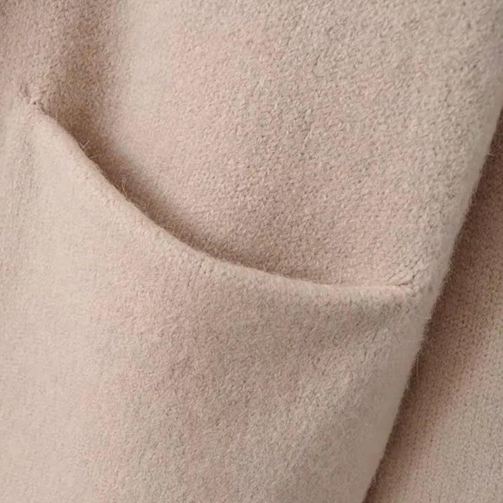 Thick Knit V-Neck Cardigan for Women - Warm Autumn Layering Sweater in Cozy Fabric