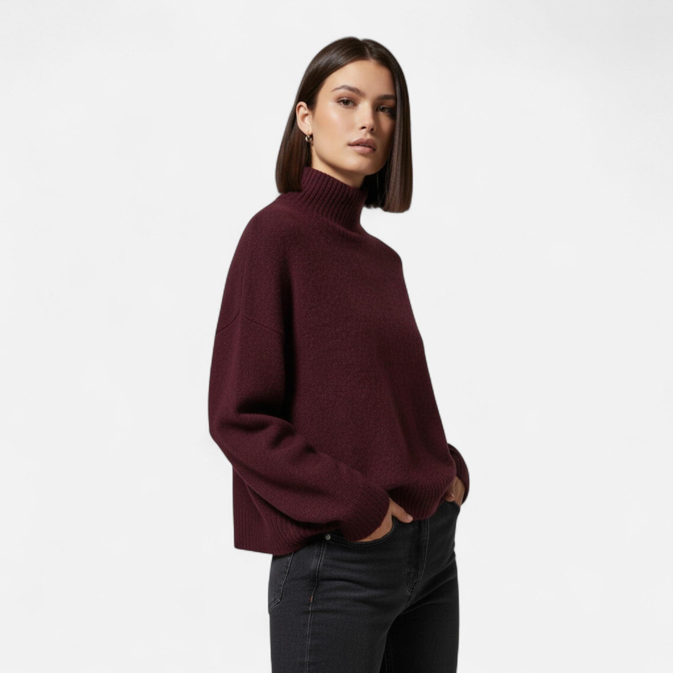 Vintage Turtleneck Sweater for Women | Classic Knit Design | Warm Winter Apparel