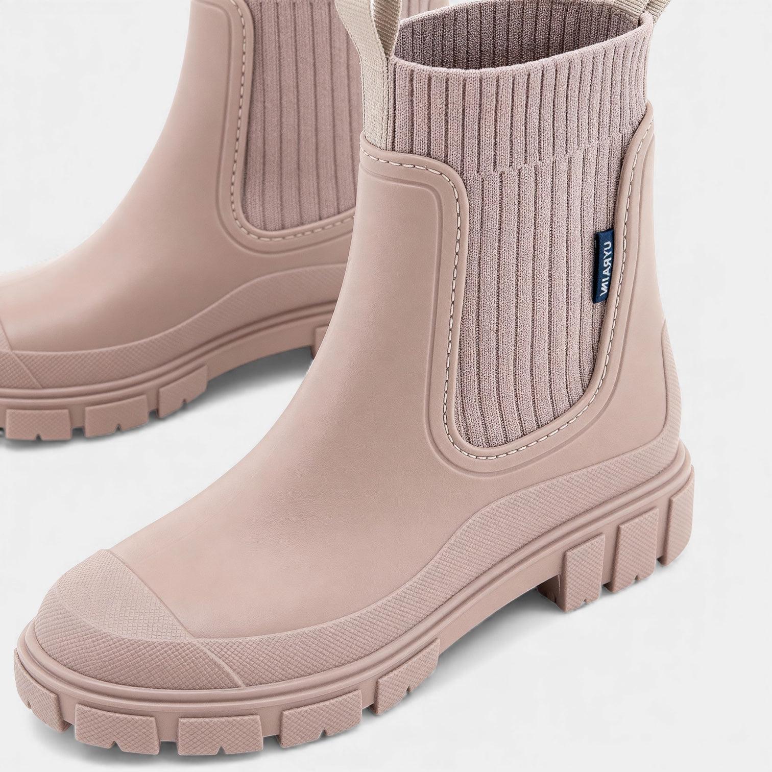 Waterproof Slip-On Chelsea Boots for Women - Durable, Stylish Footwear for Rainy Days and Casual Outings