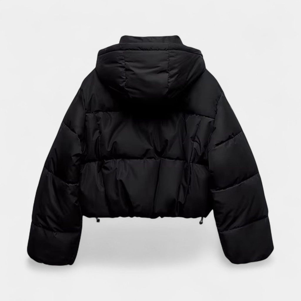 Women's Hooded Short Puffer Jacket - Lightweight Insulated Outerwear for Cold Weather - Perfect for Casual Wear