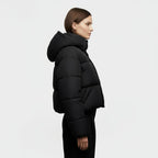 Women's Hooded Short Puffer Jacket - Lightweight Insulated Outerwear for Cold Weather - Perfect for Casual Wear