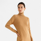 Women's Merino Wool Cashmere Mock-Neck Sweater | Cozy Knitwear for Fall & Winter