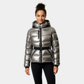 Women's Puffer Jacket with Belted Design - Insulated Winter Coat for Cold Weather Wear