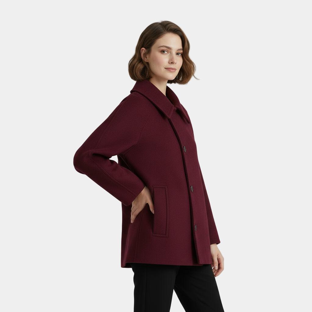 Wool-Blend Women's Soft Coat for Casual Wear - Warm and Stylish Outerwear