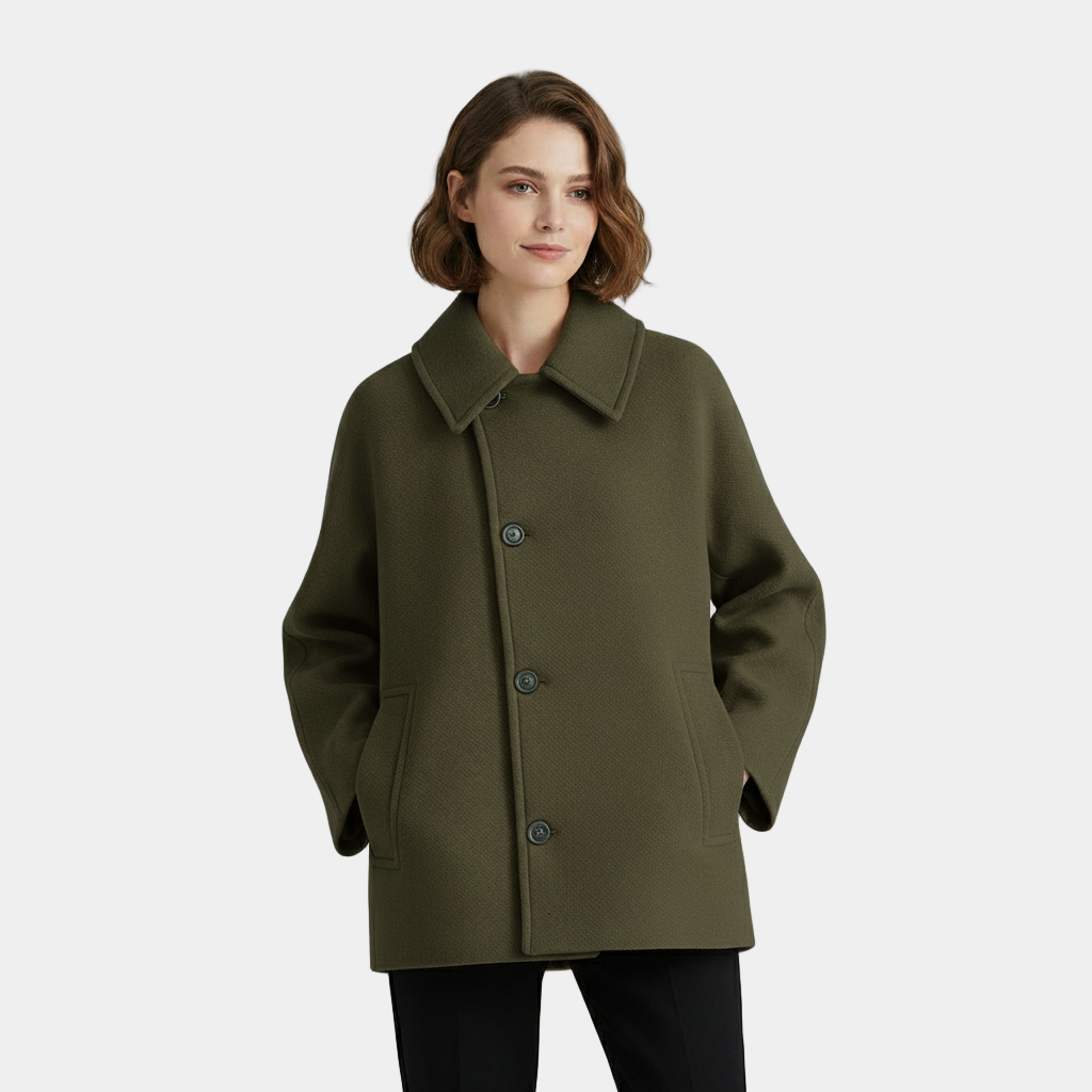 Wool-Blend Women's Soft Coat for Casual Wear - Warm and Stylish Outerwear
