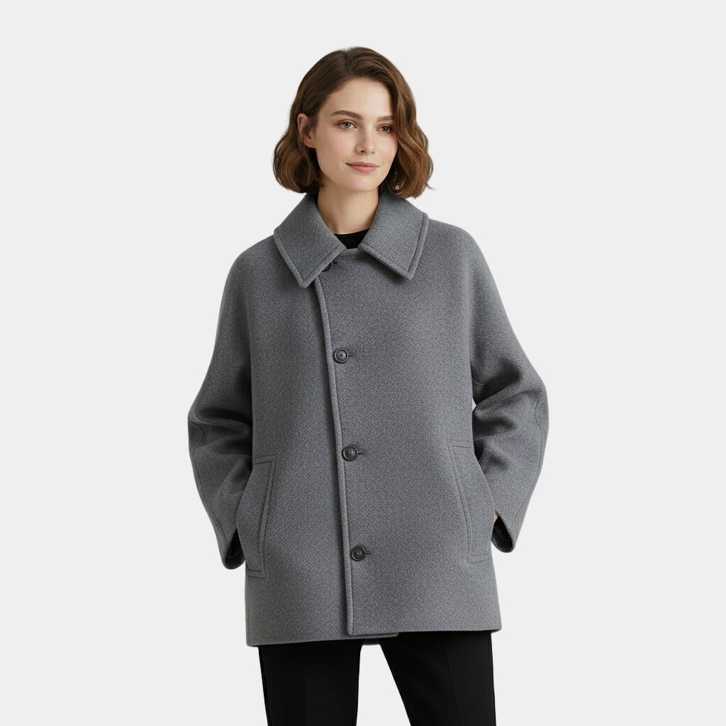 Wool-Blend Women's Soft Coat for Casual Wear - Warm and Stylish Outerwear
