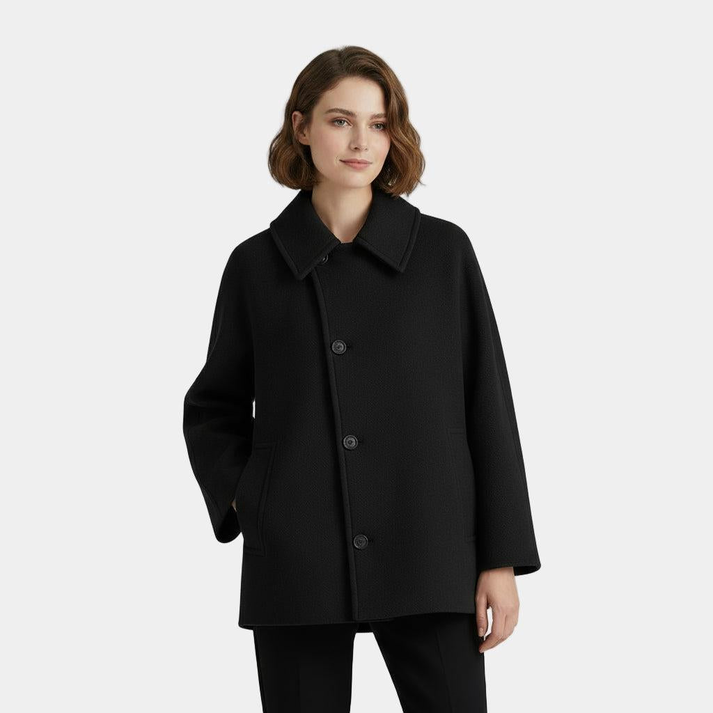 Wool-Blend Women's Soft Coat for Casual Wear - Warm and Stylish Outerwear