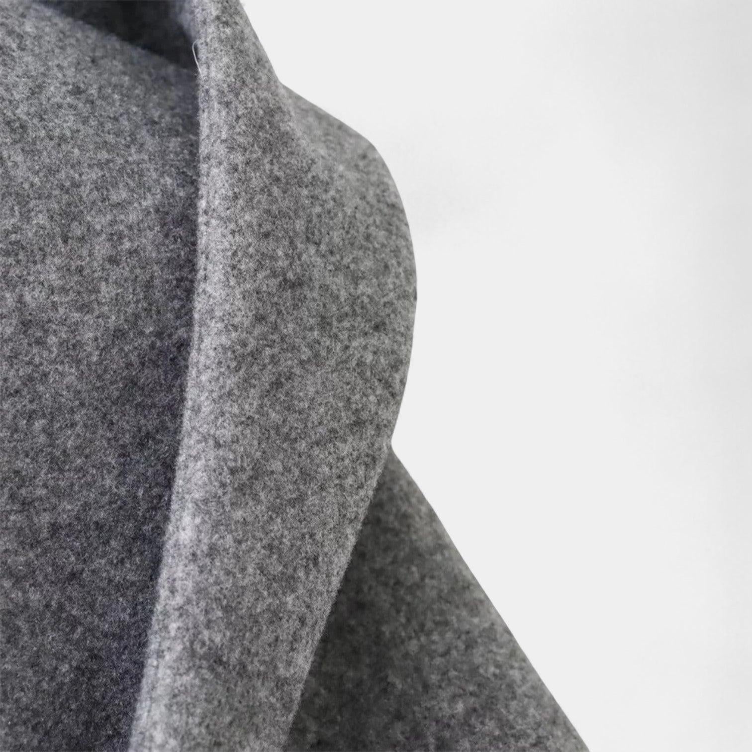 Wool Knee-Length Coat for Women with Belted Design - Stylish Outerwear for Cold Weather