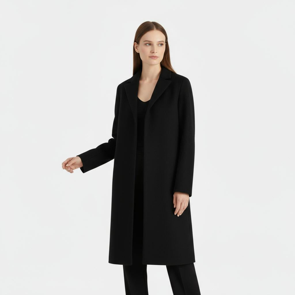 Wool Trench Coat for Women - Classy One Piece Design for Stylish Outerwear in Cold Weather