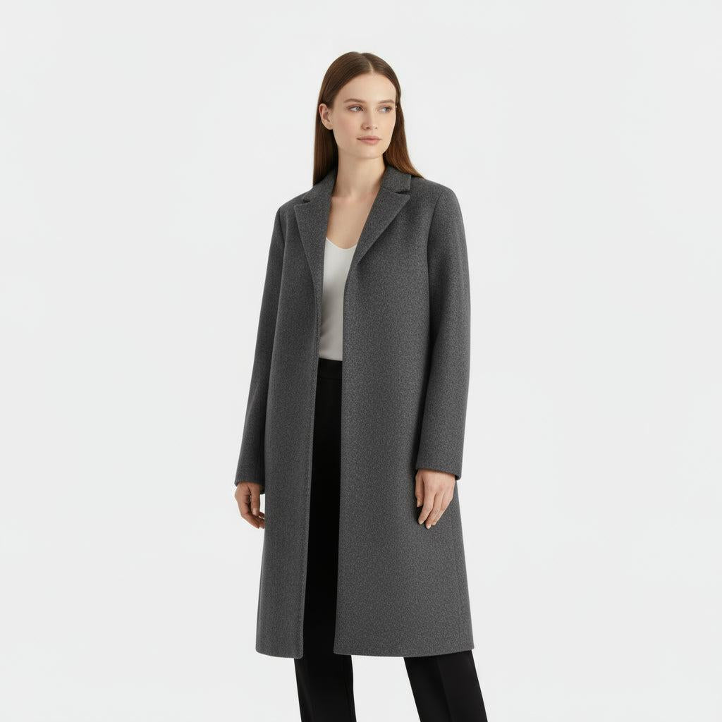 Wool Trench Coat for Women - Classy One Piece Design for Stylish Outerwear in Cold Weather