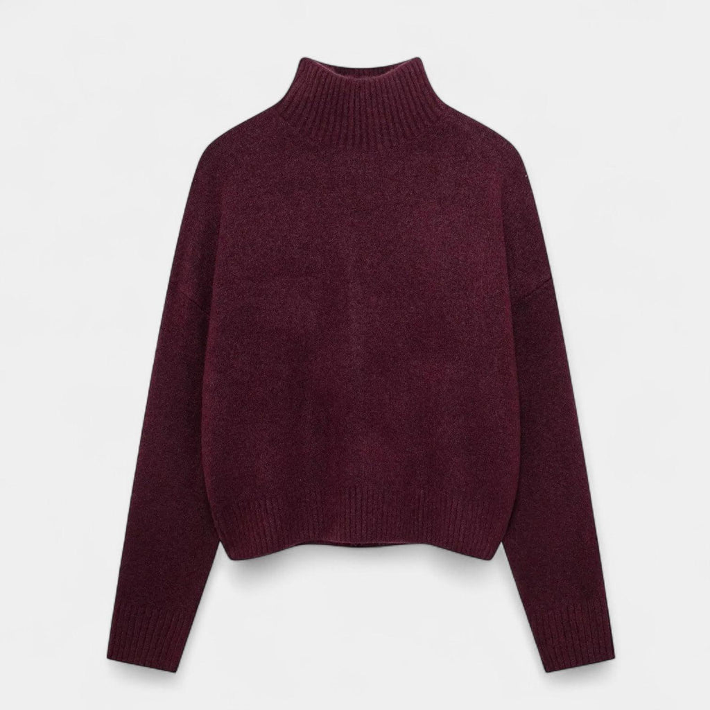 Wool Turtleneck Jumper for Women - Soft Knit Sweater for Casual Wear and Layering