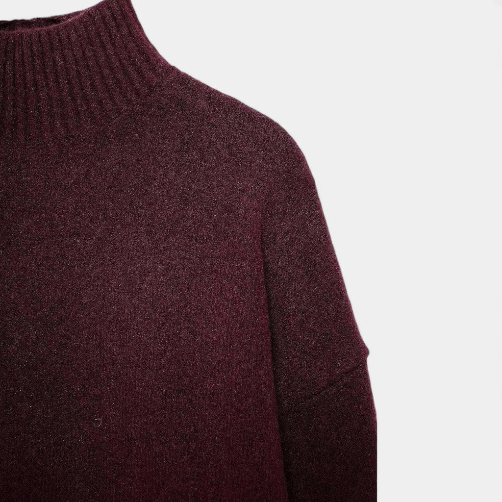 Wool Turtleneck Jumper for Women - Soft Knit Sweater for Casual Wear and Layering
