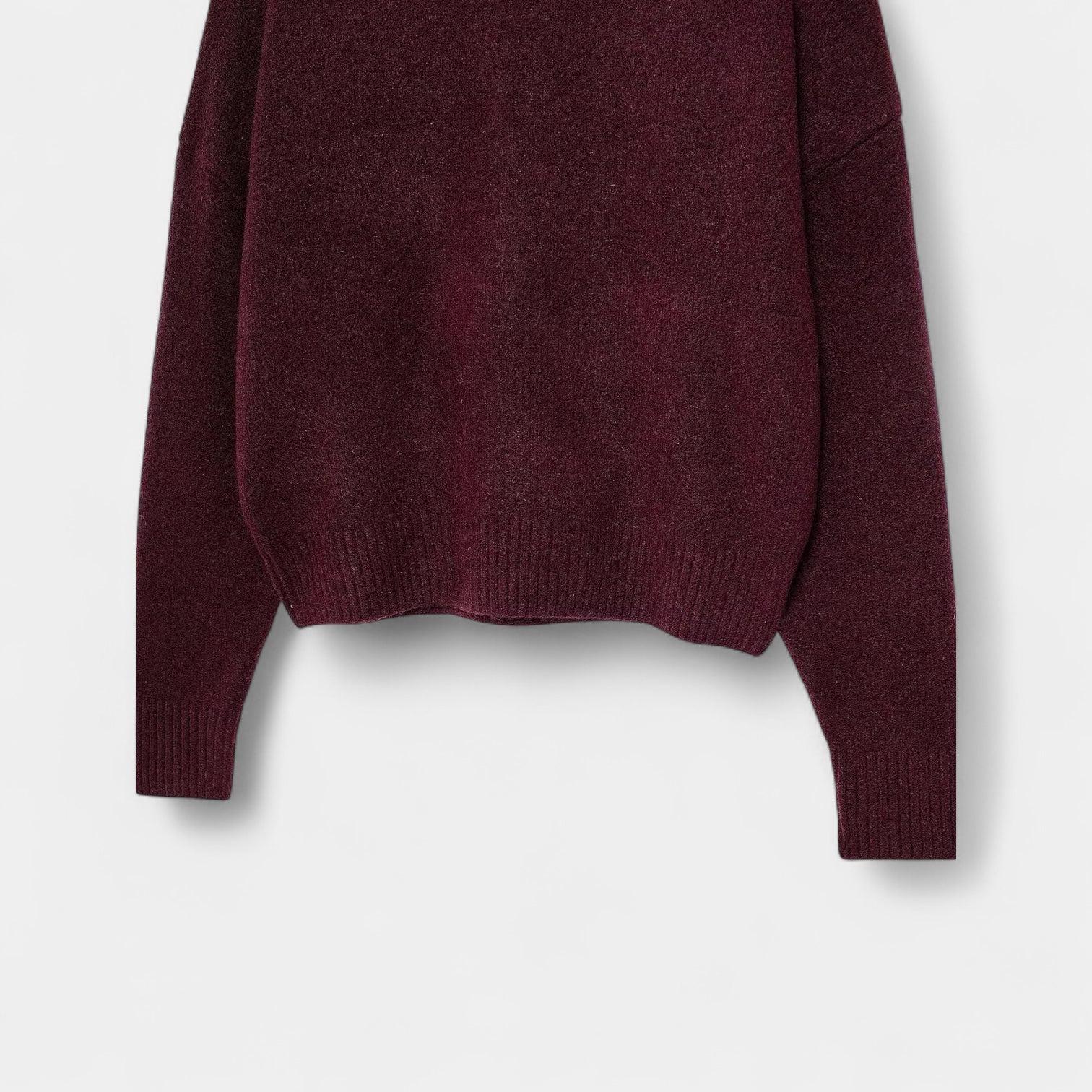 Wool Turtleneck Jumper for Women - Soft Knit Sweater for Casual Wear and Layering