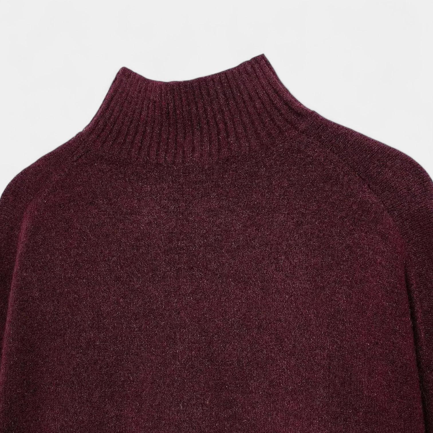 Wool Turtleneck Jumper for Women - Soft Knit Sweater for Casual Wear and Layering