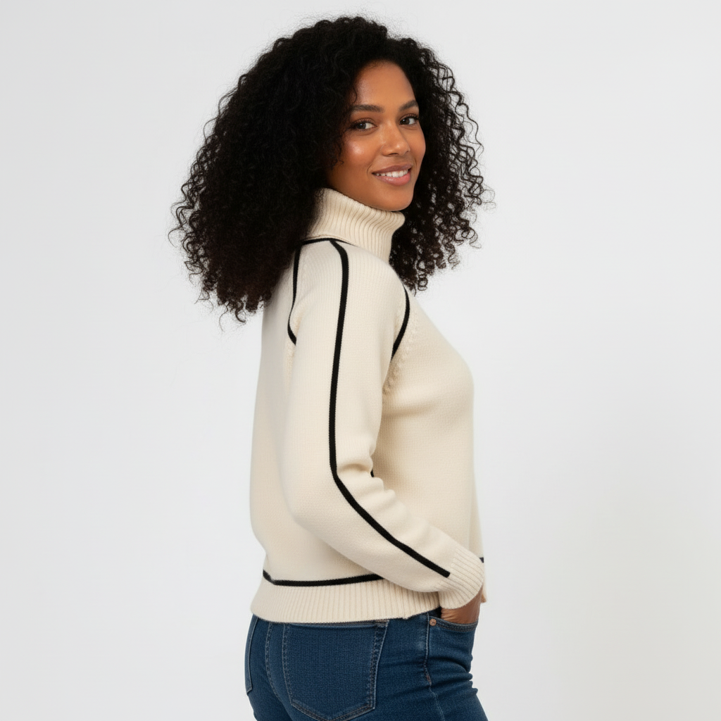 Wool Turtleneck Sweater for Women - Cozy Knit Design for Casual Wear - Warm and Stylish Winter Essential