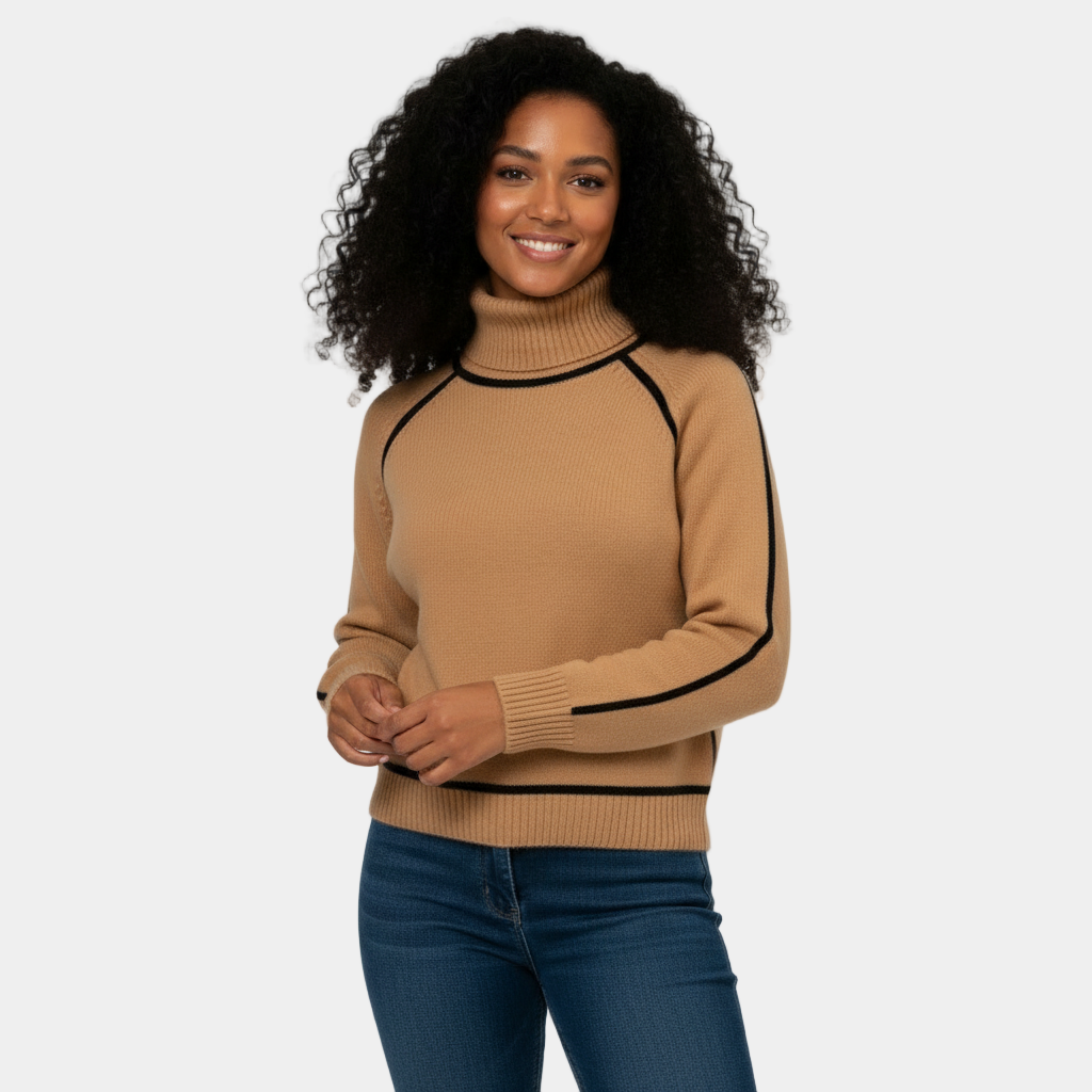 Wool Turtleneck Sweater for Women - Cozy Knit Design for Casual Wear - Warm and Stylish Winter Essential