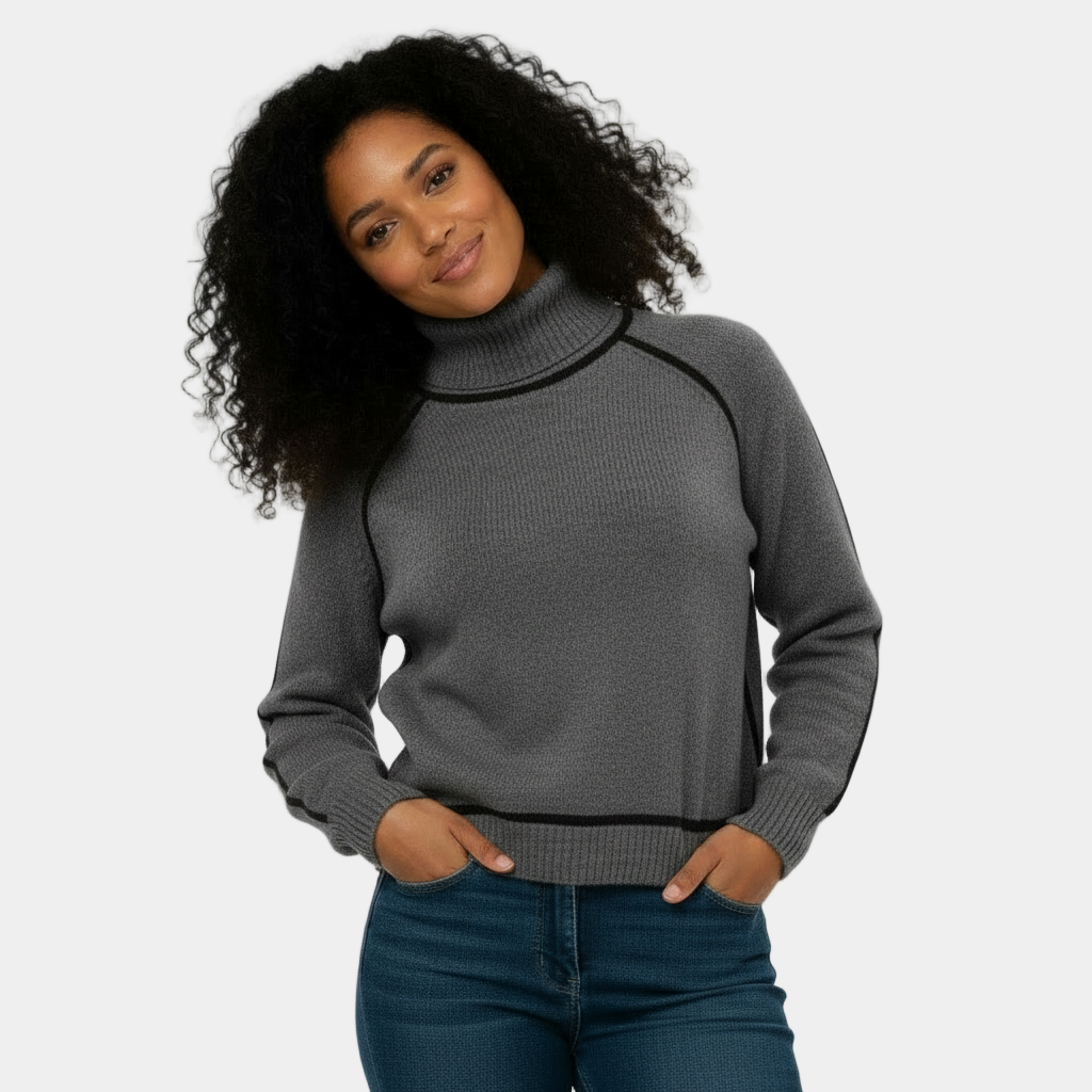 Wool Turtleneck Sweater for Women - Cozy Knit Design for Casual Wear - Warm and Stylish Winter Essential