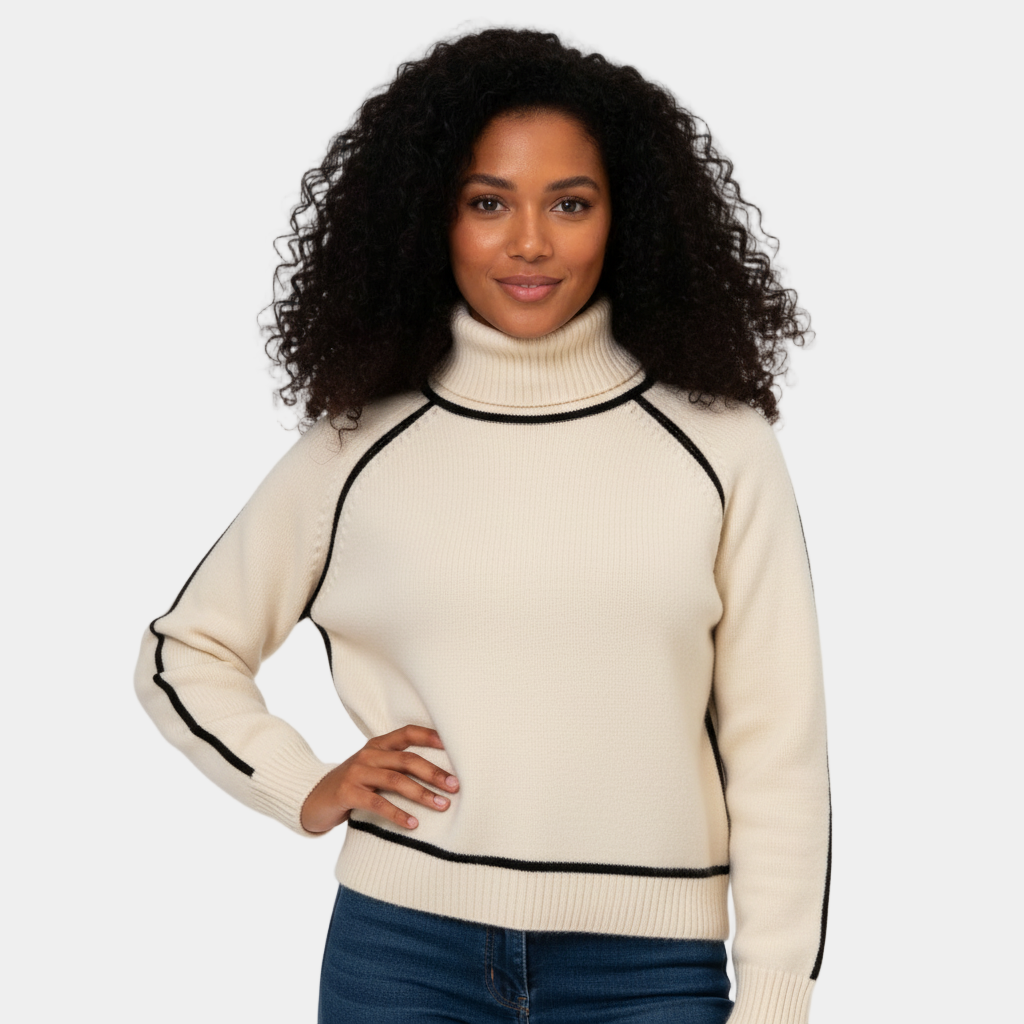 Wool Turtleneck Sweater for Women - Cozy Knit Design for Casual Wear - Warm and Stylish Winter Essential